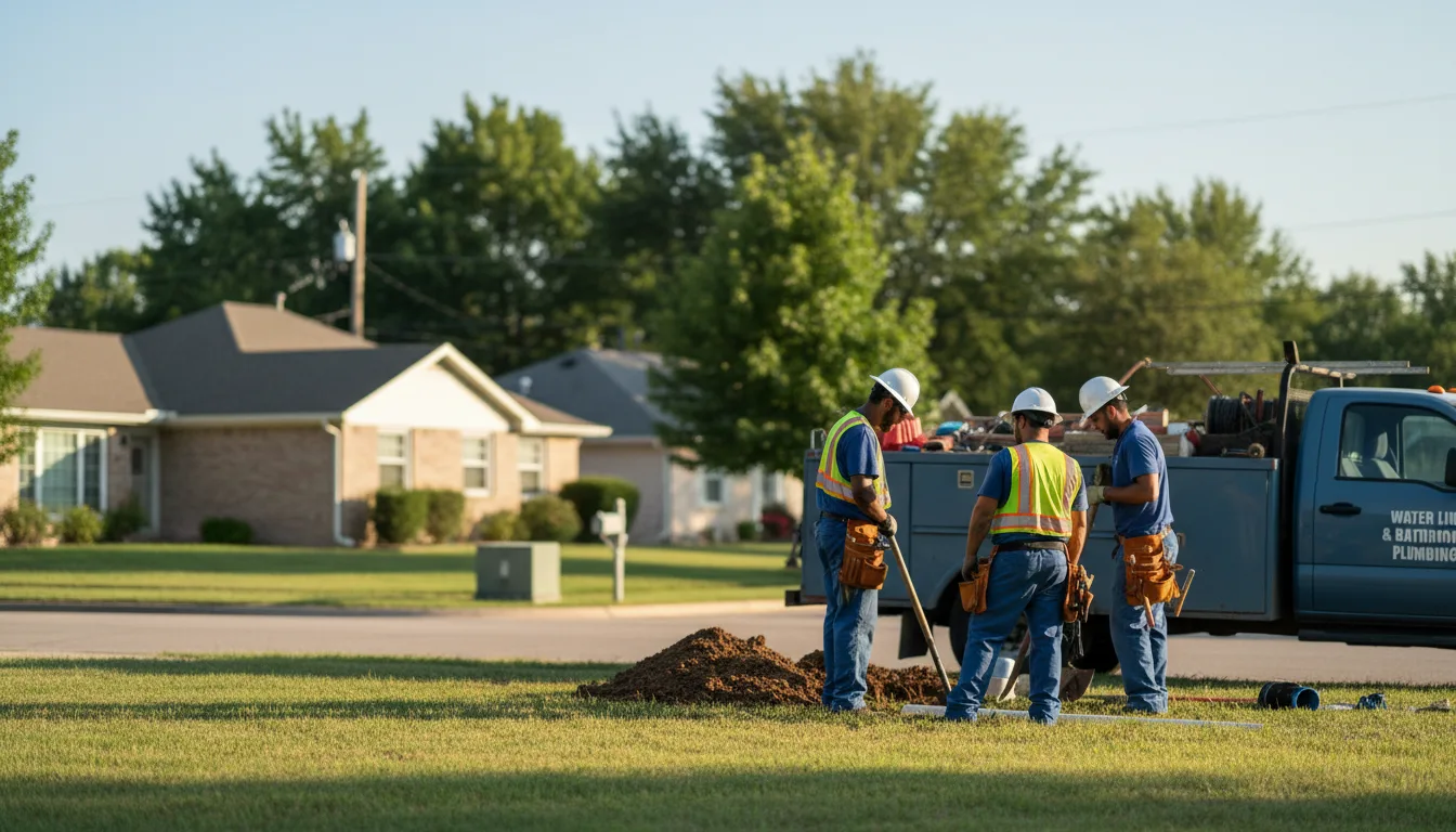 Residential water line and bathroom plumbing service in Mears, MI
